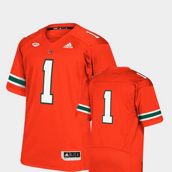 Men Miami Hurricanes 1 Orange College Football Premier Jersey Men Miami Hurricanes 1 Orange College Football Premier Jersey