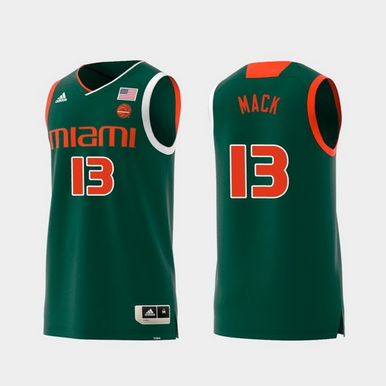 Men Miami Hurricanes Anthony Mack Green Replica College Basketball Jersey Men Miami Hurricanes Anthony Mack Green Replica College Basketball Jersey