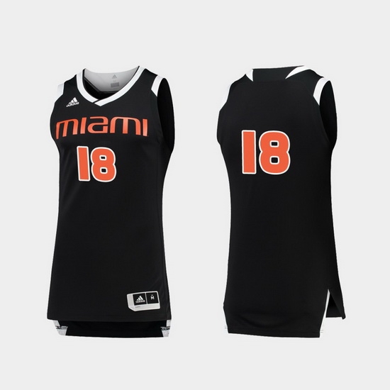 Men Miami Hurricanes Black White Chase College Basketball Jersey Men Miami Hurricanes Black White Chase College Basketball Jersey