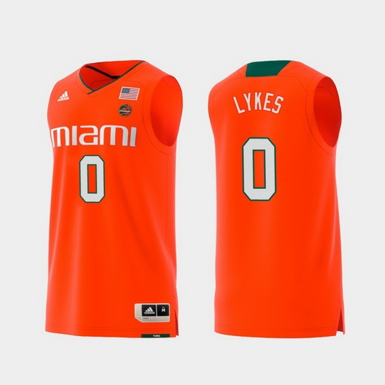 Men Miami Hurricanes Chris Lykes Orange Replica College Basketball Jersey Men Miami Hurricanes Chris Lykes Orange Replica College Basketball Jersey