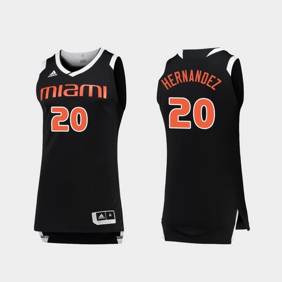 Men Miami Hurricanes Dewan Hernandez Black White Chase College Basketball Jersey Men Miami Hurricanes Dewan Hernandez Black White Chase College Basketball Jersey