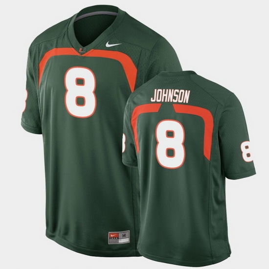 Men Miami Hurricanes Duke Johnson Game Green College Football Jersey Men Miami Hurricanes Duke Johnson Game Green College Football Jersey