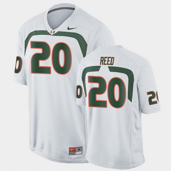 Men Miami Hurricanes Ed Reed Game White College Football Jersey Men Miami Hurricanes Ed Reed Game White College Football Jersey