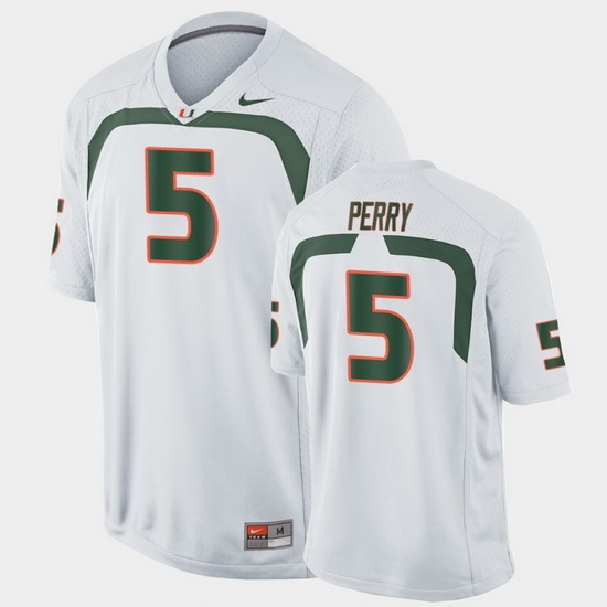 Men Miami Hurricanes N'Kosi Perry Game White College Football Jersey Men Miami Hurricanes N'Kosi Perry Game White College Football Jersey