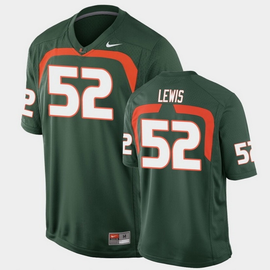 Men Miami Hurricanes Ray Lewis Game Green College Football Jersey Men Miami Hurricanes Ray Lewis Game Green College Football Jersey