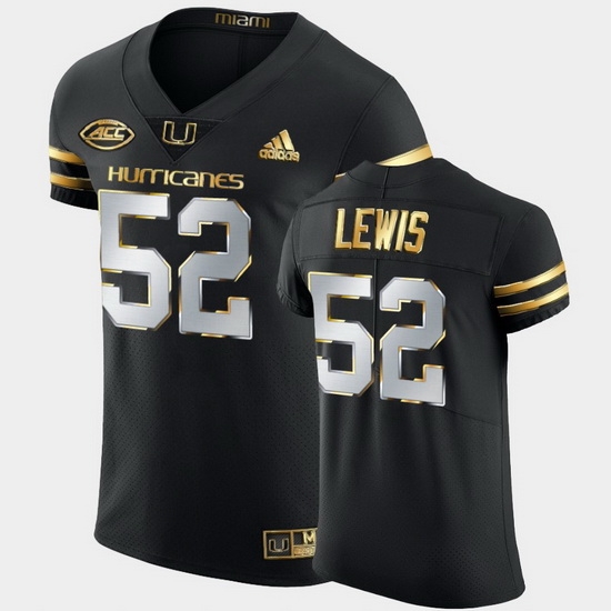 Men Miami Hurricanes Ray Lewis Golden Edition Black Authentic Jersey Men Miami Hurricanes Ray Lewis Golden Edition Black Authentic Jersey
