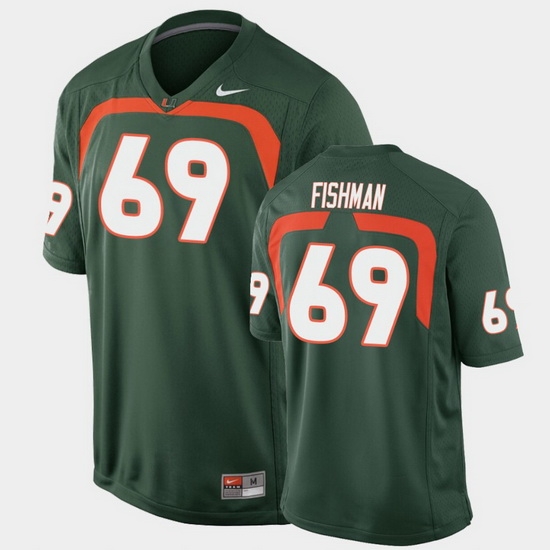 Men Miami Hurricanes Sam Fishman Game Green College Football Jersey Men Miami Hurricanes Sam Fishman Game Green College Football Jersey
