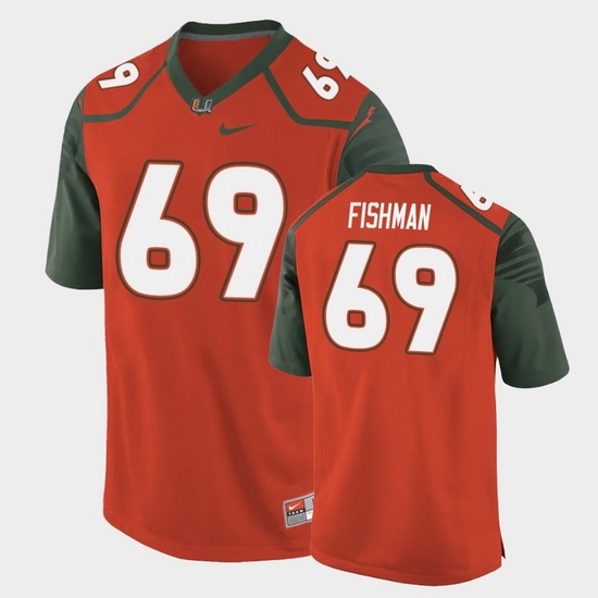 Men Miami Hurricanes Sam Fishman Replica Orange College Football Jersey Men Miami Hurricanes Sam Fishman Replica Orange College Football Jersey