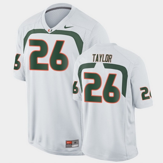 Men Miami Hurricanes Sean Taylor Game White College Football Jersey Men Miami Hurricanes Sean Taylor Game White College Football Jersey