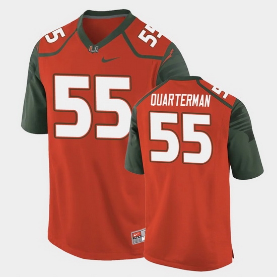 Men Miami Hurricanes Shaquille Quarterman Replica Orange College Football Jersey Men Miami Hurricanes Shaquille Quarterman Replica Orange College Football Jersey