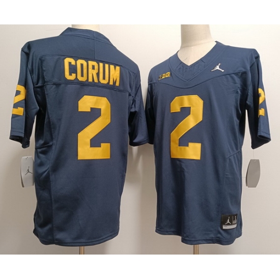 Men Women Youth Michigan Wolverines Blake Corum #2 Navy High School F U S E Stitched Diamond Jersey Men Women Youth Michigan Wolverines Blake Corum #2 Navy High School F U S E Stitched Diamond Jersey