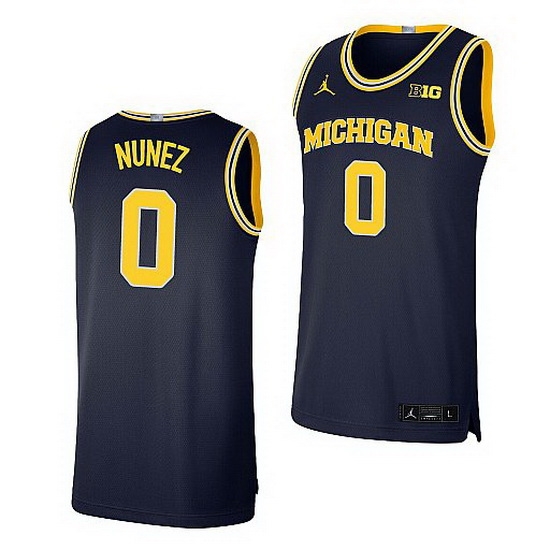 Michigan Wolverines Adrien Nunez Navy Limited Basketball Jersey Michigan Wolverines Adrien Nunez Navy Limited Basketball Jersey
