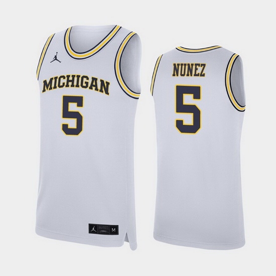 Michigan Wolverines Adrien Nunez White Replica Men'S Jersey Michigan Wolverines Adrien Nunez White Replica Men'S Jersey