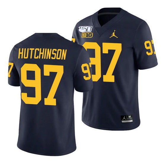 Michigan Wolverines Aidan Hutchinson Navy College Football Men'S Jersey Michigan Wolverines Aidan Hutchinson Navy College Football Men'S Jersey