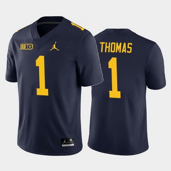 Michigan Wolverines Ambry Thomas Navy Home Men'S Jersey Michigan Wolverines Ambry Thomas Navy Home Men'S Jersey