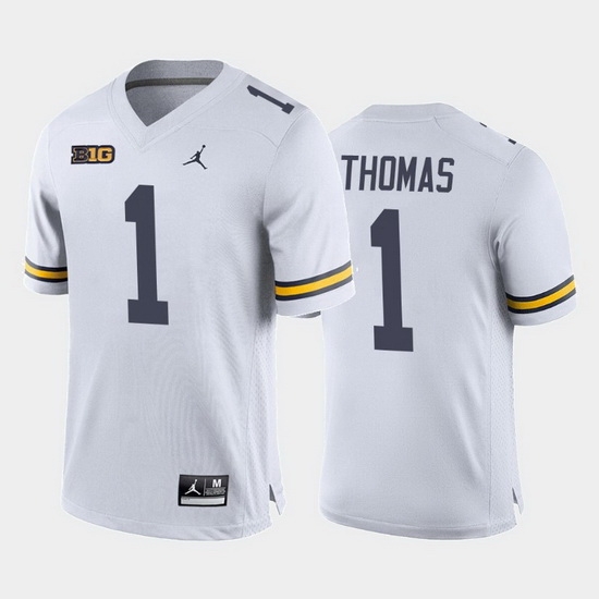 Michigan Wolverines Ambry Thomas White Away Men'S Jersey Michigan Wolverines Ambry Thomas White Away Men'S Jersey