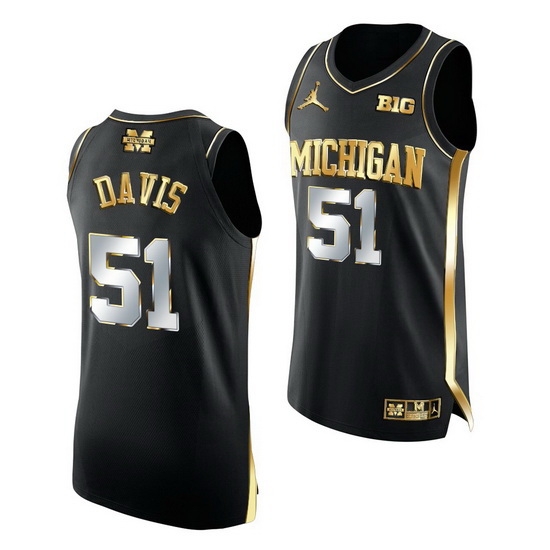 Michigan Wolverines Austin Davis 2021 March Madness Golden Authentic Black Jersey Michigan Wolverines Austin Davis 2021 March Madness Golden Authentic Black Jersey