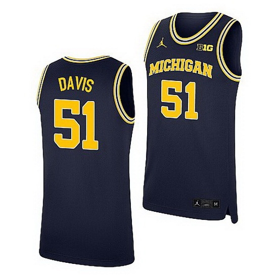 Michigan Wolverines Austin Davis Navy Replica College Basketball Jersey Michigan Wolverines Austin Davis Navy Replica College Basketball Jersey
