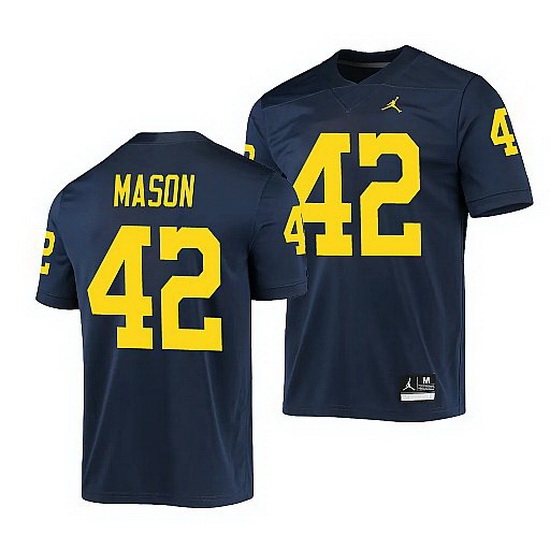 Michigan Wolverines Ben Mason Navy Game Men'S Jersey Michigan Wolverines Ben Mason Navy Game Men'S Jersey