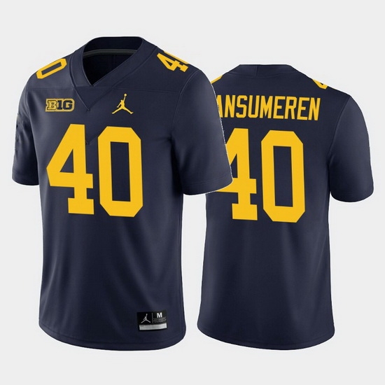 Michigan Wolverines Ben Vansumeren Navy Home Men'S Jersey Michigan Wolverines Ben Vansumeren Navy Home Men'S Jersey