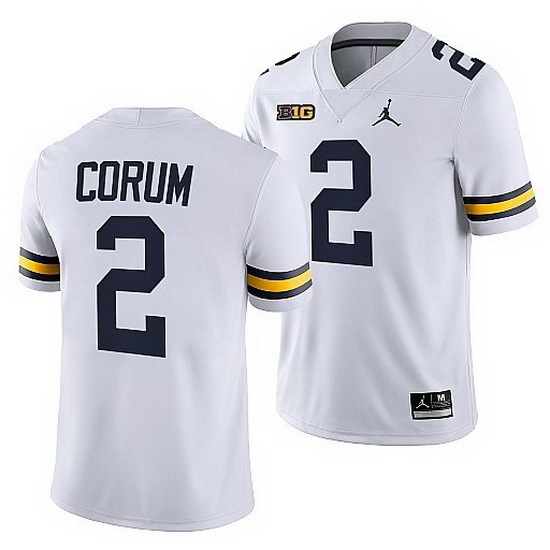 Michigan Wolverines Blake Corum White College Football Men Jersey Michigan Wolverines Blake Corum White College Football Men Jersey
