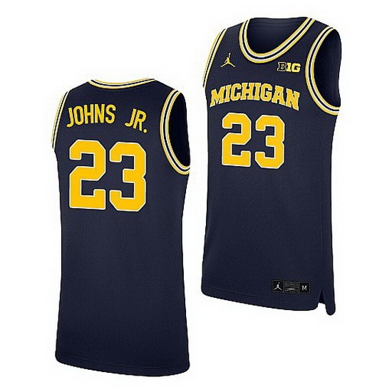 Michigan Wolverines Brandon Johns Jr. Navy Replica College Basketball Jersey Michigan Wolverines Brandon Johns Jr. Navy Replica College Basketball Jersey