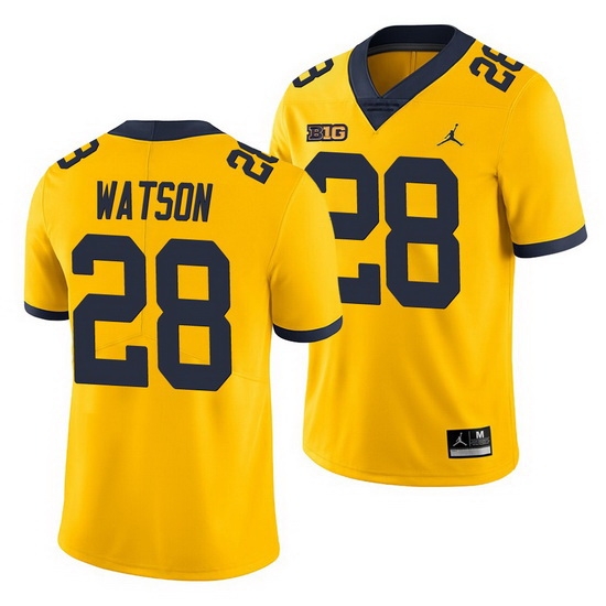 Michigan Wolverines Brandon Watson Yellow Game Men'S Jersey Michigan Wolverines Brandon Watson Yellow Game Men'S Jersey