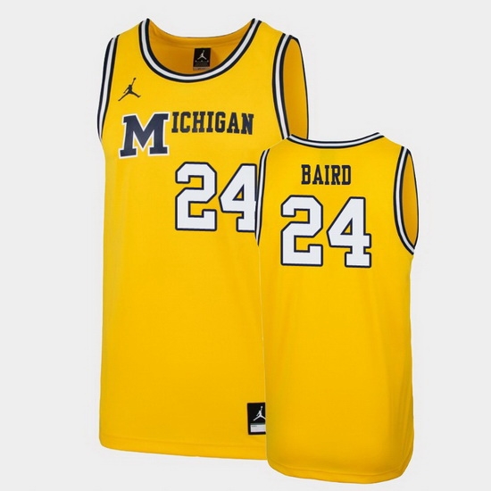 Michigan Wolverines C.J. Baird Maize Replica Men'S Jersey Michigan Wolverines C.J. Baird Maize Replica Men'S Jersey