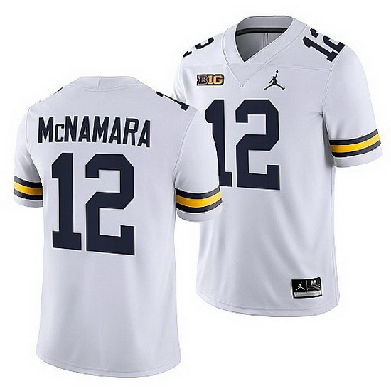 Michigan Wolverines Cade Mcnamara White College Football Men Jersey Michigan Wolverines Cade Mcnamara White College Football Men Jersey