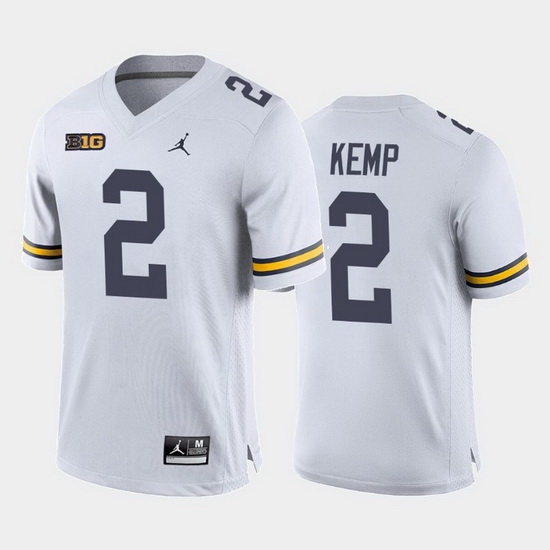 Michigan Wolverines Carlo Kemp White Away Men'S Jersey Michigan Wolverines Carlo Kemp White Away Men'S Jersey