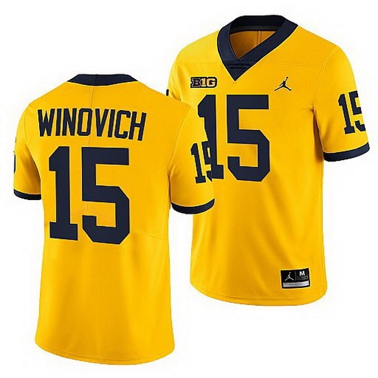 Michigan Wolverines Chase Winovich Maize Nfl Alumni Men Jersey Michigan Wolverines Chase Winovich Maize Nfl Alumni Men Jersey