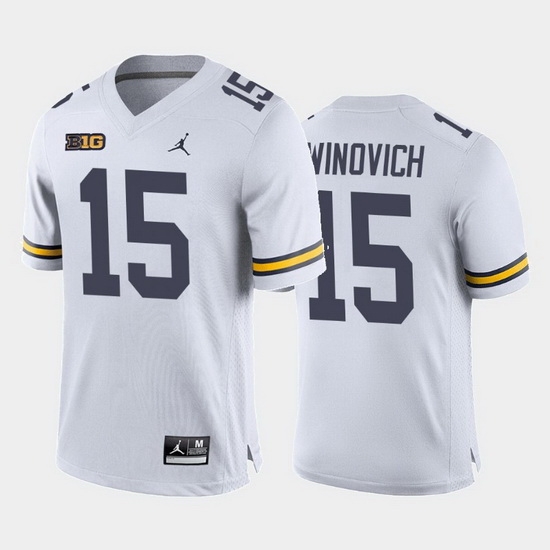 Michigan Wolverines Chase Winovich White Away Men'S Jersey Michigan Wolverines Chase Winovich White Away Men'S Jersey