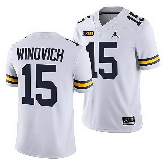 Michigan Wolverines Chase Winovich White Nfl Alumni Men Jersey Michigan Wolverines Chase Winovich White Nfl Alumni Men Jersey