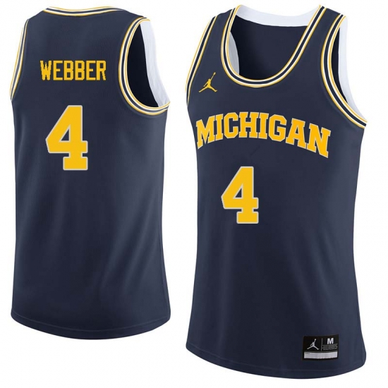 Michigan Wolverines Chris Webber Big Ten Regular Season Blue Jersey Michigan Wolverines Chris Webber Big Ten Regular Season Blue Jersey