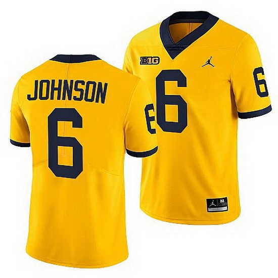 Michigan Wolverines Cornelius Johnson Maize College Football Men Jersey Michigan Wolverines Cornelius Johnson Maize College Football Men Jersey