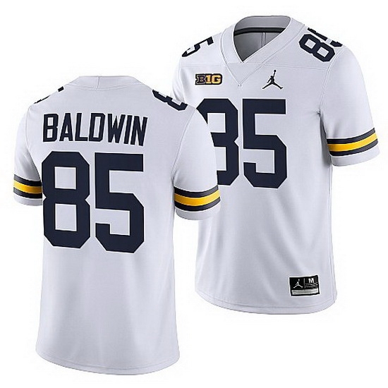 Michigan Wolverines Daylen Baldwin White College Football Men Jersey Michigan Wolverines Daylen Baldwin White College Football Men Jersey