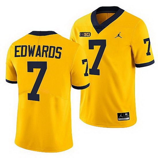 Michigan Wolverines Donovan Edwards Maize College Football Men Jersey Michigan Wolverines Donovan Edwards Maize College Football Men Jersey