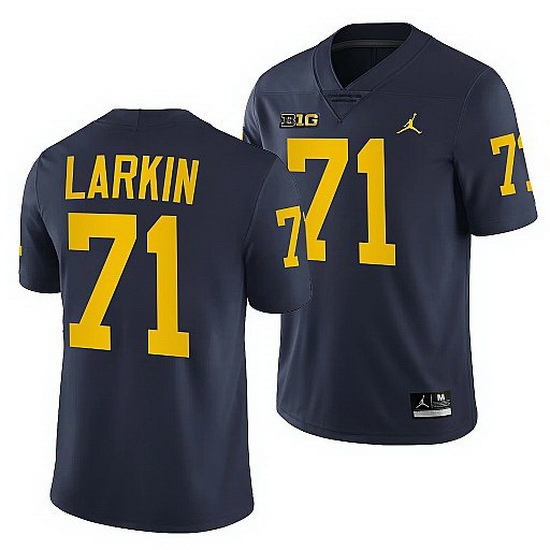 Michigan Wolverines Dylan Larkin Navy Red Wings Player College Football Jersey Michigan Wolverines Dylan Larkin Navy Red Wings Player College Football Jersey