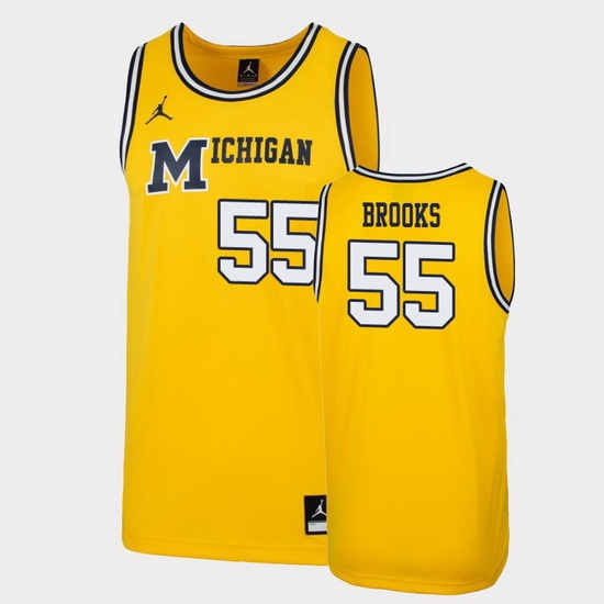 Michigan Wolverines Eli Brooks Maize Replica Men'S Jersey Michigan Wolverines Eli Brooks Maize Replica Men'S Jersey
