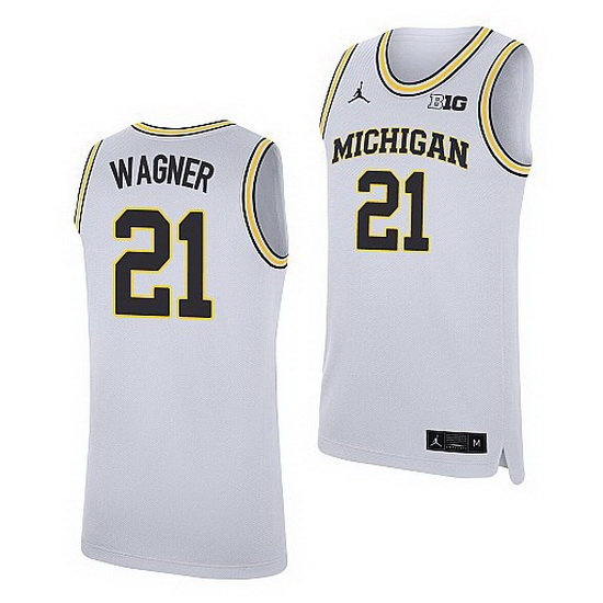 Michigan Wolverines Franz Wagner White Replica College Basketball Jersey Michigan Wolverines Franz Wagner White Replica College Basketball Jersey