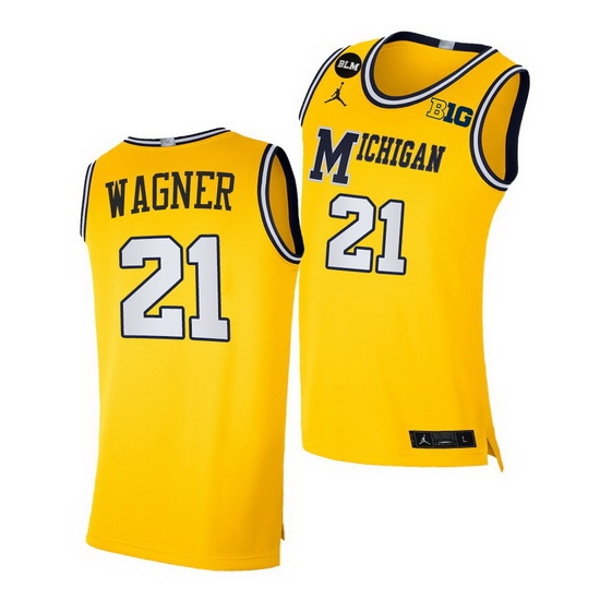Michigan Wolverines Franz Wagner Yellow Blm Social Justice Men Jersey Michigan Wolverines Franz Wagner Yellow Blm Social Justice Men Jersey