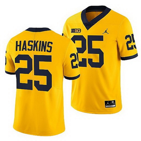 Michigan Wolverines Hassan Haskins Maize College Football Men Jersey Michigan Wolverines Hassan Haskins Maize College Football Men Jersey