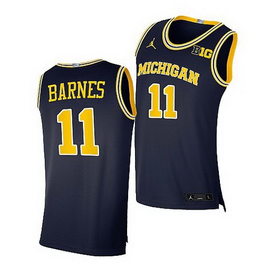 Michigan Wolverines Isaiah Barnes Navy 2021 Class Jersey Michigan Wolverines Isaiah Barnes Navy 2021 Class Jersey