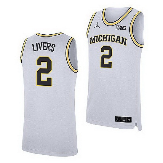 Michigan Wolverines Isaiah Livers White Replica Jersey Michigan Wolverines Isaiah Livers White Replica Jersey