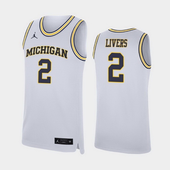 Michigan Wolverines Isaiah Livers White Replica Men'S Jersey Michigan Wolverines Isaiah Livers White Replica Men'S Jersey