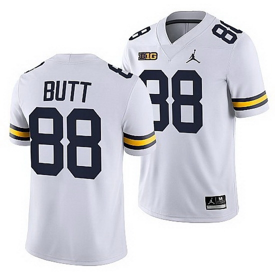 Michigan Wolverines Jake Butt White National Award Winner Men Jersey Michigan Wolverines Jake Butt White National Award Winner Men Jersey