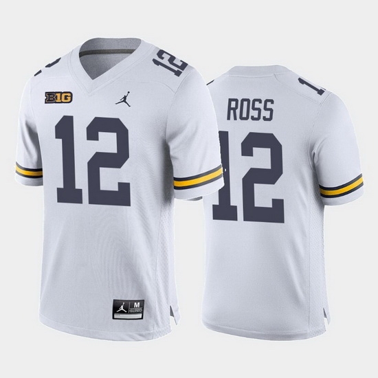 Michigan Wolverines Josh Ross White Away Men'S Jersey Michigan Wolverines Josh Ross White Away Men'S Jersey
