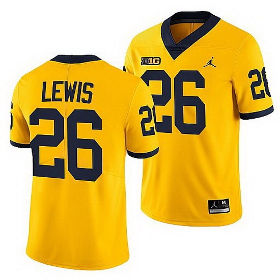 Michigan Wolverines Jourdan Lewis Maize Nfl Alumni Men Jersey Michigan Wolverines Jourdan Lewis Maize Nfl Alumni Men Jersey
