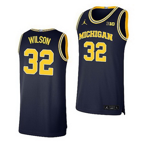 Michigan Wolverines Luke Wilson Navy Limited Basketball Jersey Michigan Wolverines Luke Wilson Navy Limited Basketball Jersey