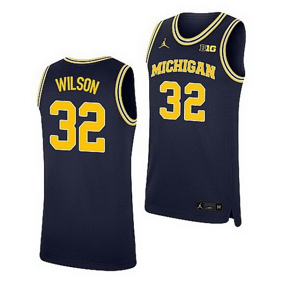 Michigan Wolverines Luke Wilson Navy Replica College Basketball Jersey Michigan Wolverines Luke Wilson Navy Replica College Basketball Jersey